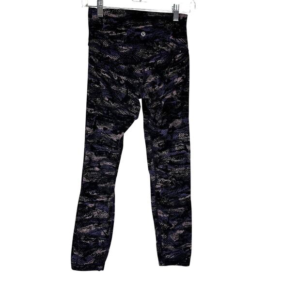 Lululemon Align Pant 24" Length Women's Size 4 Rip Wave Purple Thunder Black GUC - Picture 3 of 8